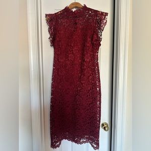 Burgundy  Lace Dress